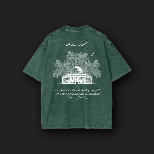 Palestine Baladi Unisex Oversized Dark Green Washed Tee
