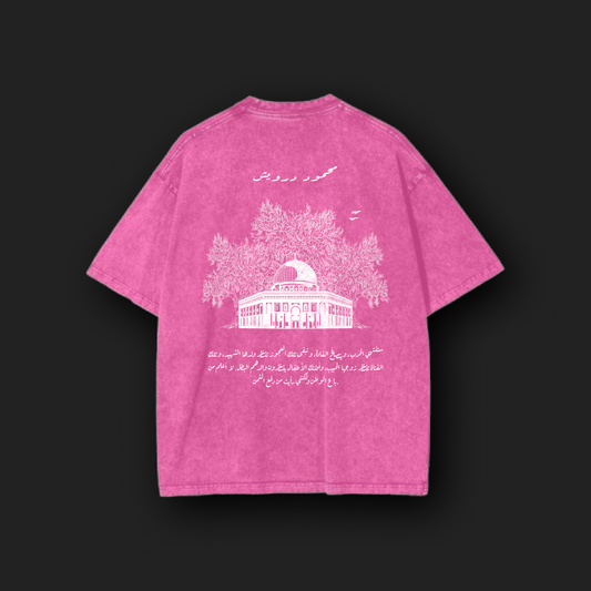 Palestine Baladi Unisex Oversized Rose Pink Washed Tee