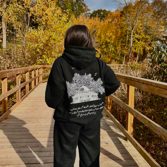 Egypt Baladi Unisex Oversize Black Fleeced Hoodie