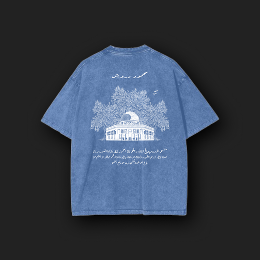 Palestine Baladi Unisex Oversized Light Blue Washed Tee